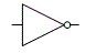 Symbol for binary logic NOT gate